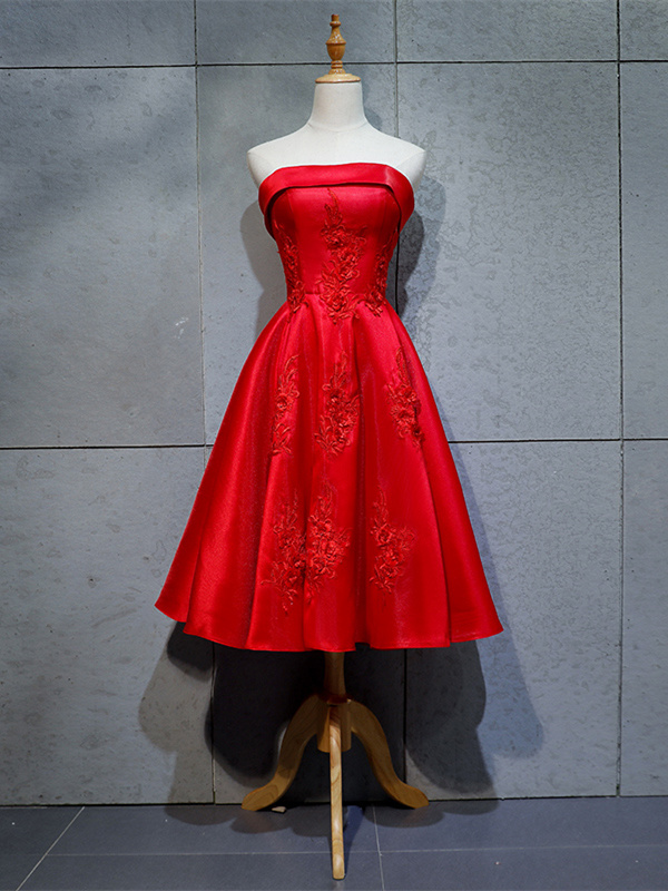 Robe de soirée rouge mi longue online