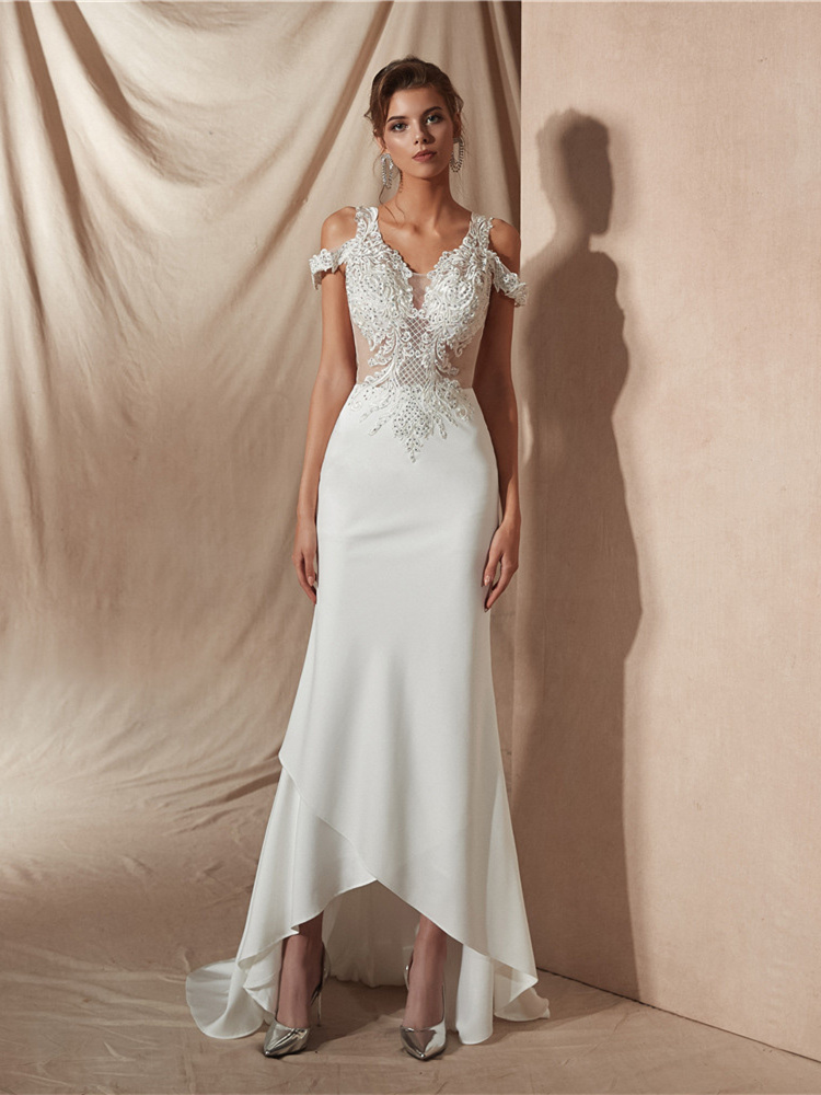 Robe de mariée courte dentelle 2025