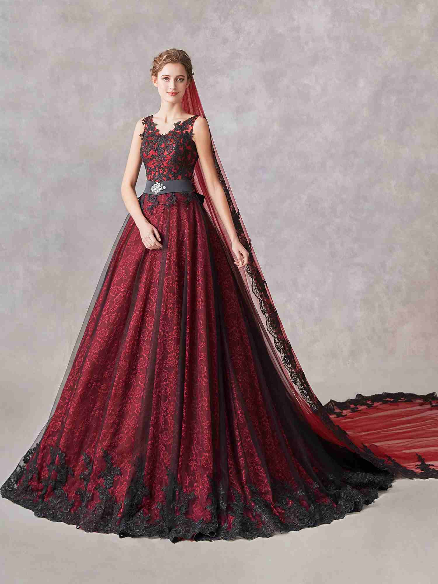 Robe voile rouge best sale