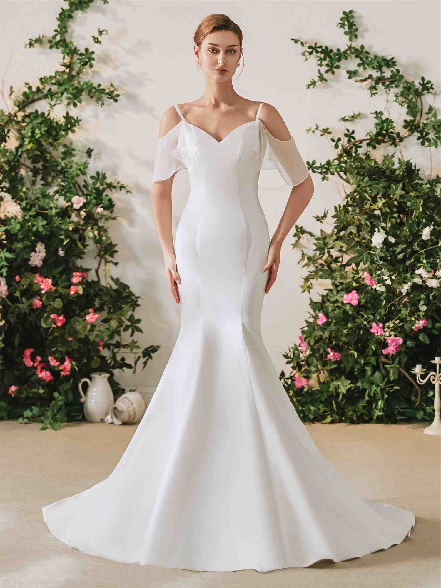 Robe sirene epaule dénudée outlet