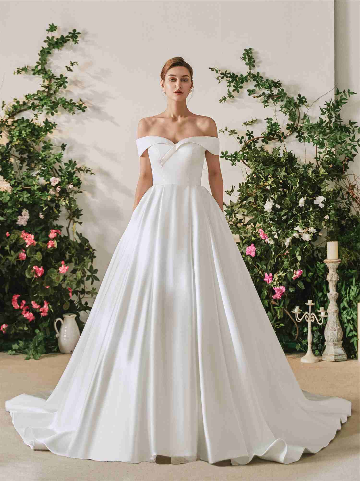 Robe mariée discount satin duchesse