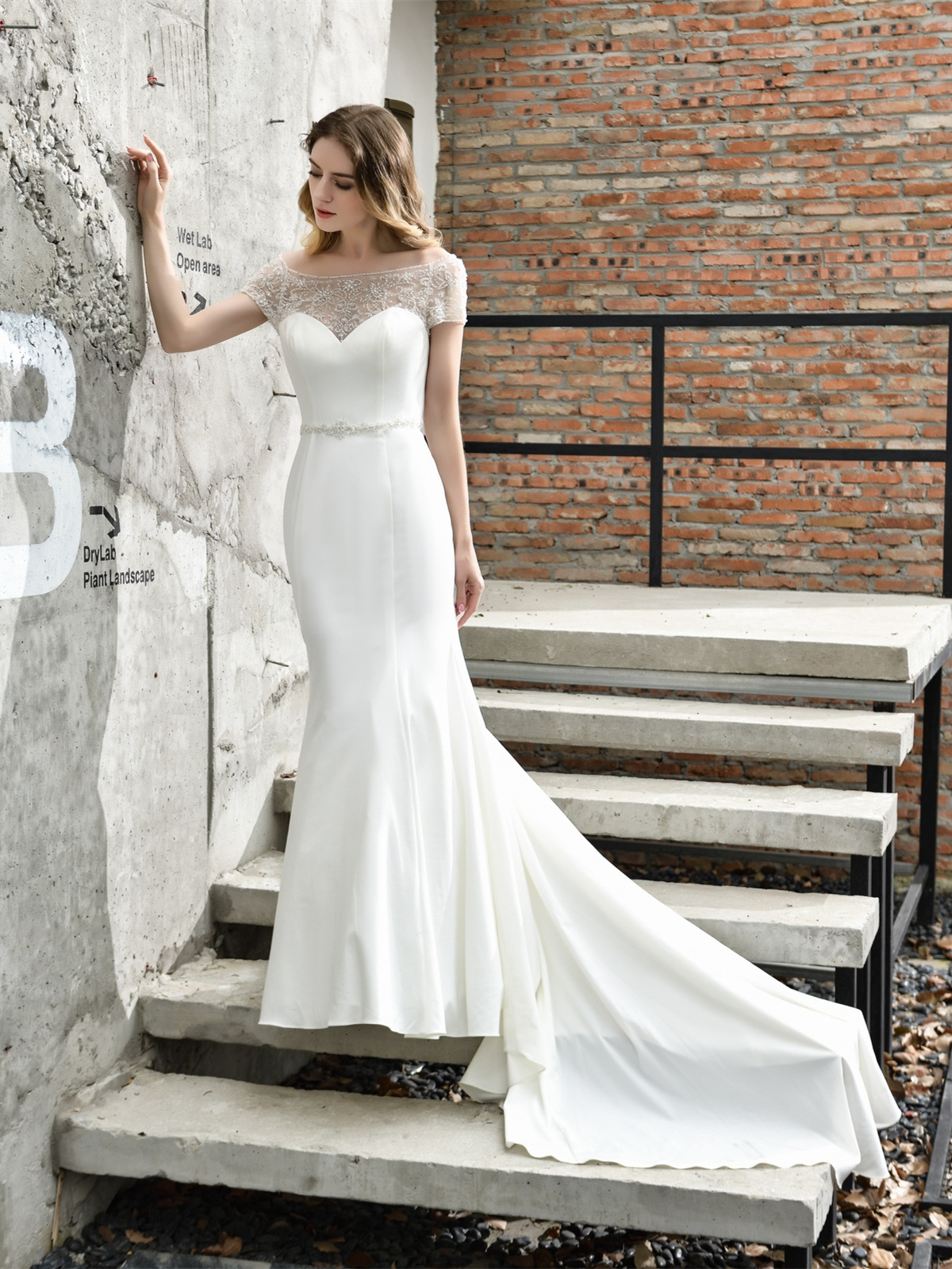 Robe blanche en on sale satin