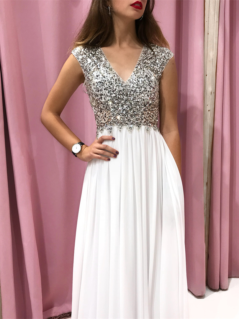 Robe de soirée longue blanche sales