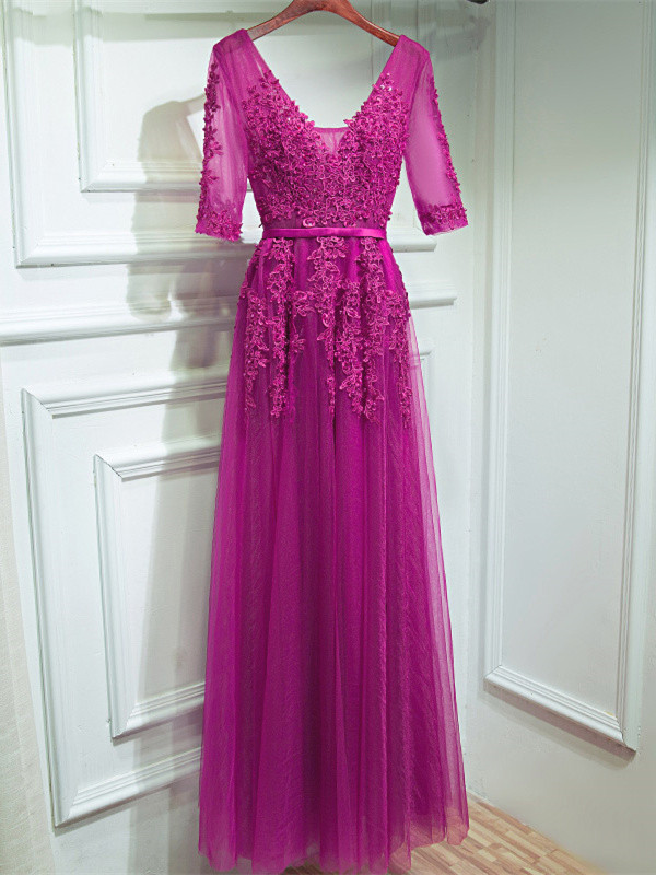 Robe de soirée prune sales