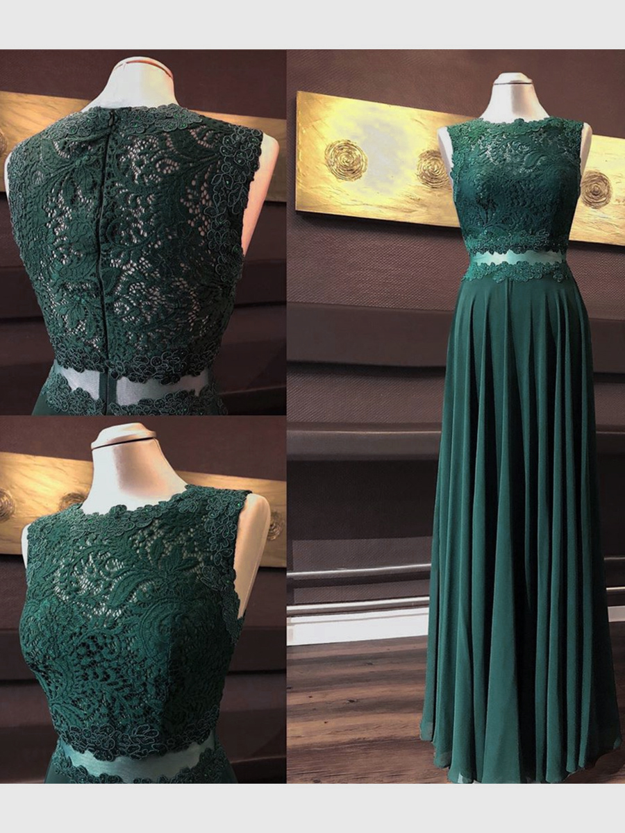 Robe De Soiree Bal Longue Bleu Canard Dentell Mousseline Plissee