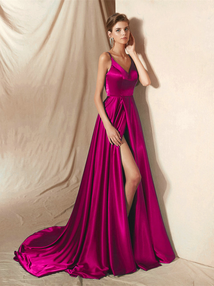 Robe ceremonie fushia femme new arrivals