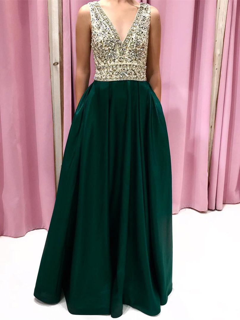 Robe longue cheap vert foncé