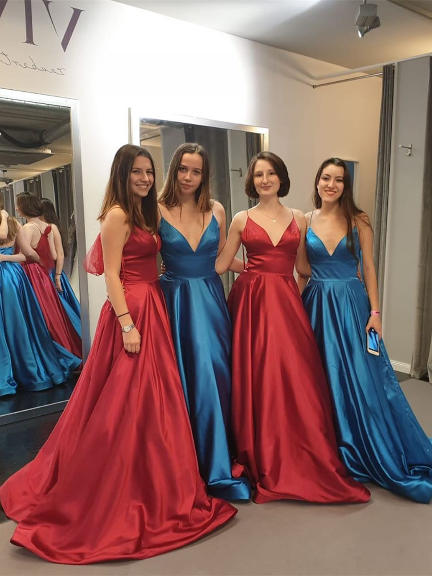 Robe satinée rouge on sale