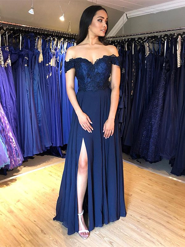 Robe de soirée bleu foncé online