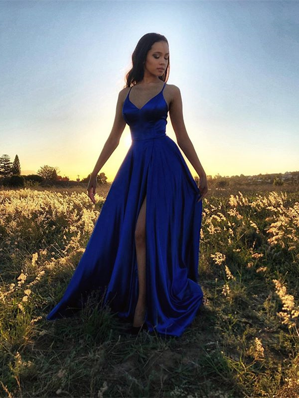 Robe longue bleu royal cheap
