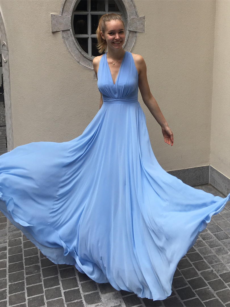 Robe bleu clair longue 2025