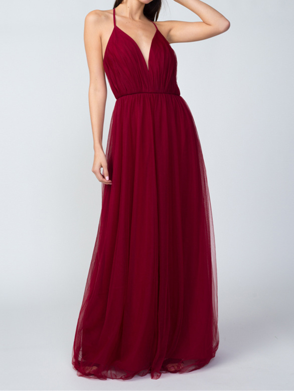 Robe demoiselle top dhonneur bordeaux
