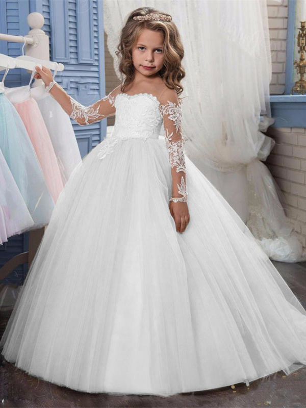 Robe blanche outlet manche longue fille
