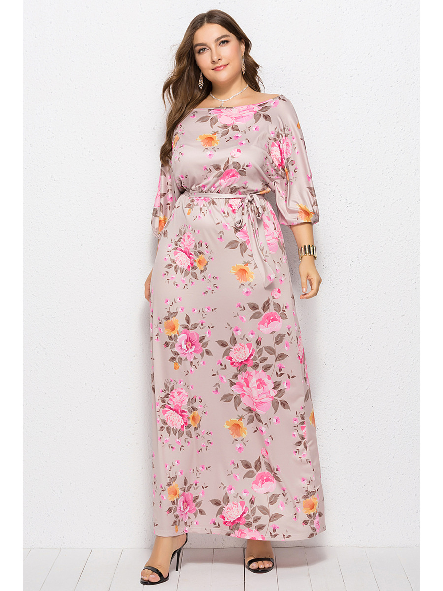 Robe rose femme ronde discount