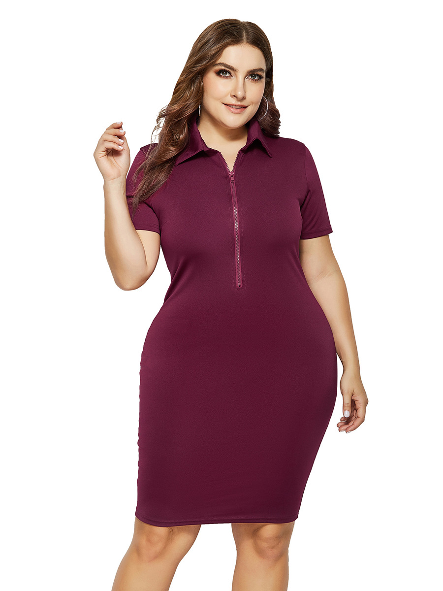 Robe col claudine shop femme grande taille
